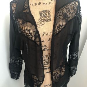 chiffon/lace swimsuit coverup